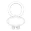 Power Clit Silicone Cockring White