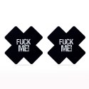 FUCK ME Cross Pattern Nipple Pasties (2 Pack)