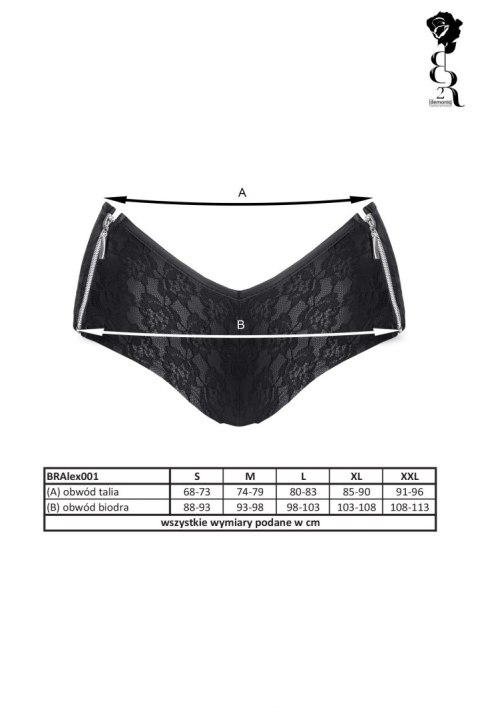 Bielizna - BRALEX001 szorty czarne rozmiar XL Bielizna - BRALEX001 szorty czarne rozmiar XL