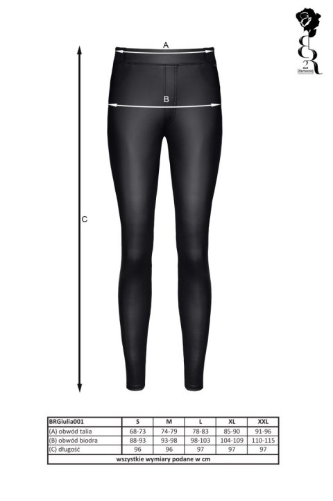 Bielizna - BRGIULIA001 legginsy czarne rozmiar XXL Bielizna - BRGIULIA001 legginsy czarne rozmiar XXL