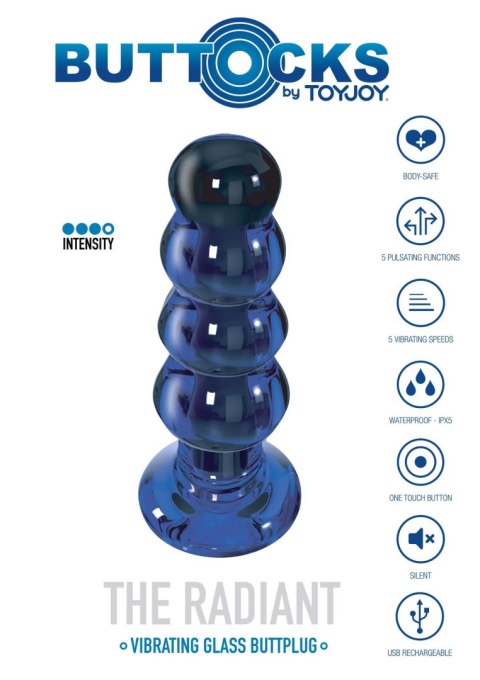 The Radiant Glass Buttplug Blue The Radiant Glass Buttplug Blue