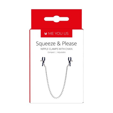 Stymulator- Squeeze N Please Nipple Chain Silver Stymulator- Squeeze N Please Nipple Chain Silver