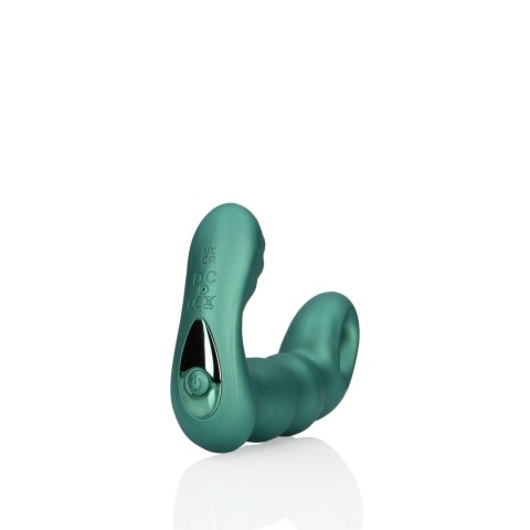 Beaded Vibrating Prostate Massager with Remote Control - Metallic Green Beaded Vibrating Prostate Massager with Remote Control - Metallic Green