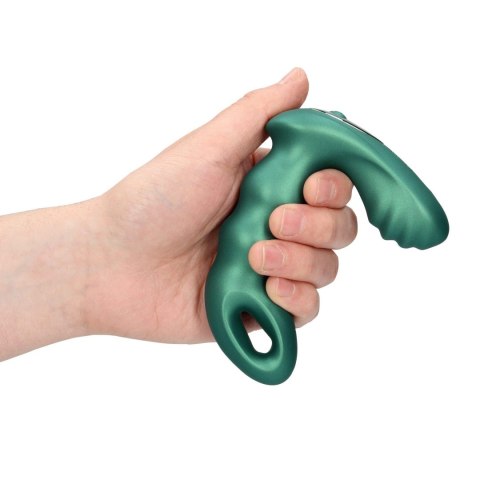 Beaded Vibrating Prostate Massager with Remote Control - Metallic Green Beaded Vibrating Prostate Massager with Remote Control - Metallic Green