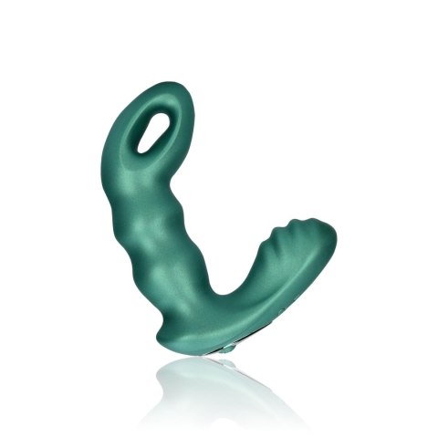Beaded Vibrating Prostate Massager with Remote Control - Metallic Green Beaded Vibrating Prostate Massager with Remote Control - Metallic Green