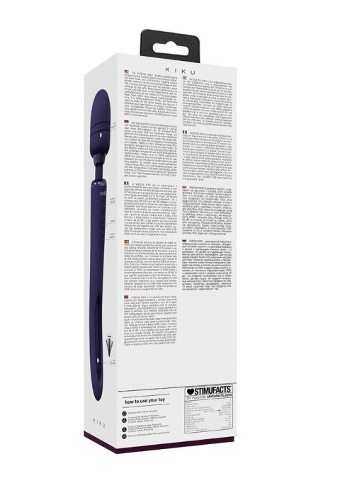 VIVE - Kiku - Rechargeable Double Ended Wand with Innovative G-Spot Flapping Stimulator - Purple VIVE - Kiku - Rechargeable Double Ended Wand with Innovative G-Spot Flapping Stimulator - Purple