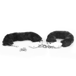 KAJDANKI FLUFFY HAND CUFFS CZARNE 24-0146