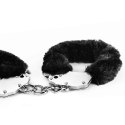 KAJDANKI FLUFFY HAND CUFFS CZARNE 24-0146