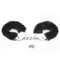 KAJDANKI FLUFFY HAND CUFFS CZARNE 24-0146