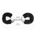 KAJDANKI FLUFFY HAND CUFFS CZARNE 24-0146