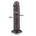 DILDO 8'' SLIDING SKIN DUAL LAYER DONG BLACK 24-0377