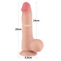 DILDO 8'' SLIDING SKIN DUAL LAYER DONG FLESH 24-0371