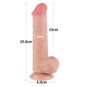 DILDO 8'' SLIDING SKIN DUAL LAYER DONG FLESH 24-0373