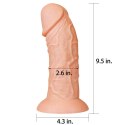 Grube DILDOdamskie z przyssawka REALISTIC CURVED DILDO