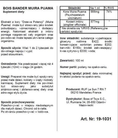 Supl.diety-BOIS BANDE 100 ML Supl.diety-BOIS BANDE 100 ML