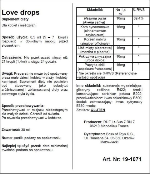 Supl.diety-LOVE DROPS 20 ML Supl.diety-LOVE DROPS 20 ML