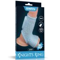 PIERŚCIEŃ VIBRATING DRIP KNIGHTS RING WITH SCROTUM SLEEVE 24-0314