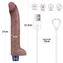 WIBRATOR 11" REAL SOFTEE VIBRATING DILDO 24-0397