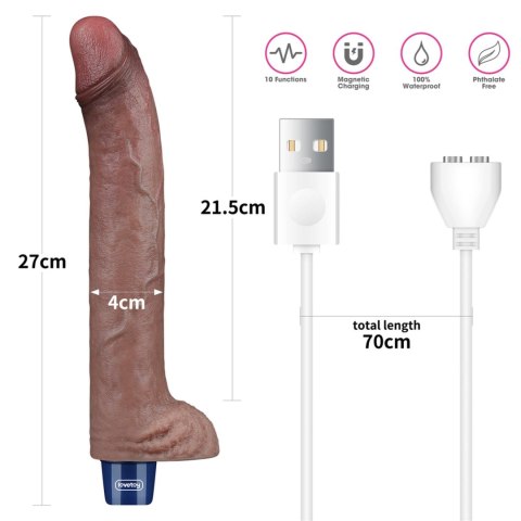 11" REAL SOFTEE Rechargeable Silicone Vibrating Dildo 11" REAL SOFTEE Rechargeable Silicone Vibrating Dildo