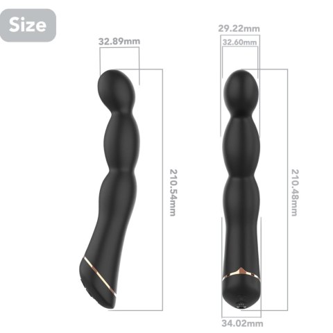 Elegancki wibrator analny Laband Black, 9 vibration functions Elegancki wibrator analny Laband Black, 9 vibration functions