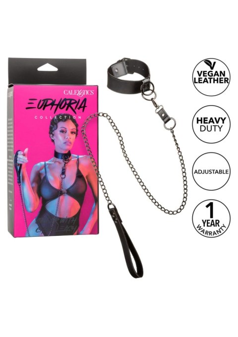 Collar With Chain Leash Black Collar With Chain Leash Black