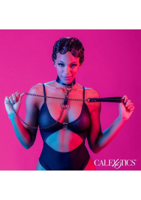 Collar With Chain Leash Black Collar With Chain Leash Black