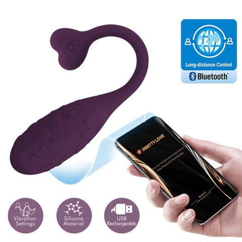 PRETTY LOVE - Fisherman Purple, 12 vibration functions Mobile APP remote control PRETTY LOVE - Fisherman Purple, 12 vibration functions Mobile APP remote control
