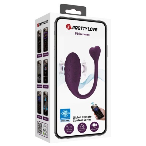 PRETTY LOVE - Fisherman Purple, 12 vibration functions Mobile APP remote control PRETTY LOVE - Fisherman Purple, 12 vibration functions Mobile APP remote control