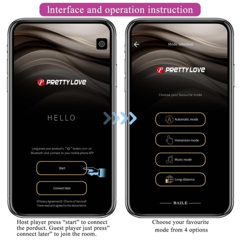 PRETTY LOVE - Fisherman Purple, 12 vibration functions Mobile APP remote control PRETTY LOVE - Fisherman Purple, 12 vibration functions Mobile APP remote control