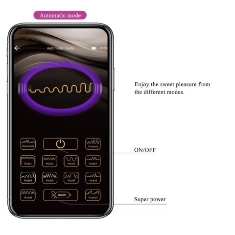 PRETTY LOVE - Fisherman Purple, 12 vibration functions Mobile APP remote control PRETTY LOVE - Fisherman Purple, 12 vibration functions Mobile APP remote control