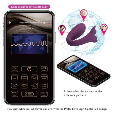 PRETTY LOVE - Jayleen, 12 vibration functions Mobile APP Long-distance Control PRETTY LOVE - Jayleen, 12 vibration functions Mobile APP Long-distance Control