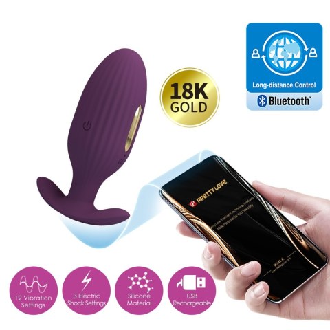 PRETTY LOVE - Jefferson, 12 vibration functions 3 electric shock functions Mobile APP Long-distance Control PRETTY LOVE - Jefferson, 12 vibration functions 3 electric shock functions Mobile APP Long-distance Control