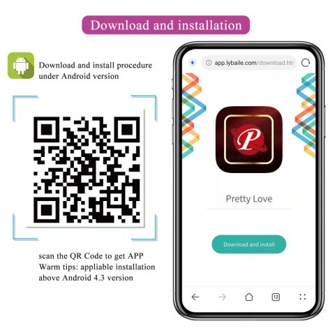 PRETTY LOVE - Jefferson, 12 vibration functions 3 electric shock functions Mobile APP Long-distance Control PRETTY LOVE - Jefferson, 12 vibration functions 3 electric shock functions Mobile APP Long-distance Control