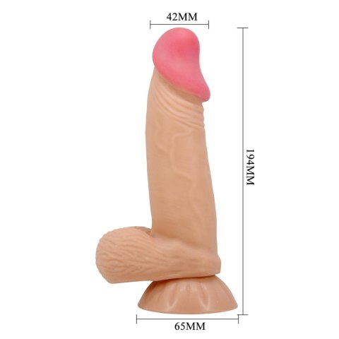 BAILE - Sliding Skin 7,6'' Flesh, Suction base Bendable TPR BAILE - Sliding Skin 7,6'' Flesh, Suction base Bendable TPR