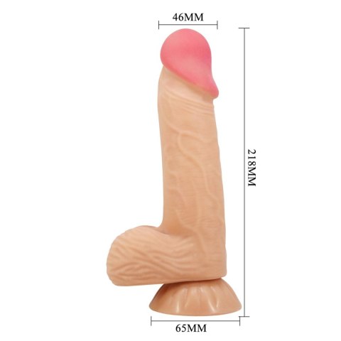 BAILE - Sliding Skin 8,1'' Flesh, Bendable Suction base TPR BAILE - Sliding Skin 8,1'' Flesh, Bendable Suction base TPR