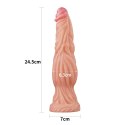 DILDO 9.5'' DUAL LAYERED PLATINUM SILICONE COCK - FLESH 24-0230