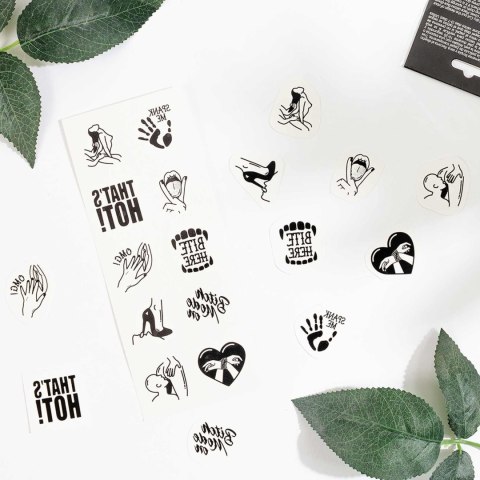 SET of 10 TEMPORARY TATTOOS - KINKY COLLECTION SET of 10 TEMPORARY TATTOOS - KINKY COLLECTION