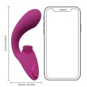 Gen - Rechargeable Triple Action G-Spot Vibrator with Pulse Wave and Vibrating Bristles - Pink