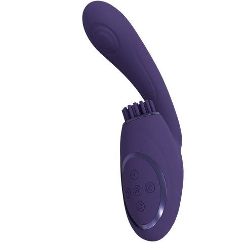 Gen - Rechargeable Triple Action G-Spot Vibrator with Pulse Wave and Vibrating Bristles - Purple Gen - Rechargeable Triple Action G-Spot Vibrator with Pulse Wave and Vibrating Bristles - Purple