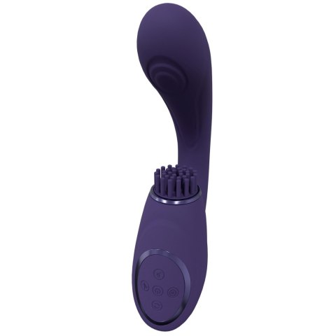 Gen - Rechargeable Triple Action G-Spot Vibrator with Pulse Wave and Vibrating Bristles - Purple Gen - Rechargeable Triple Action G-Spot Vibrator with Pulse Wave and Vibrating Bristles - Purple