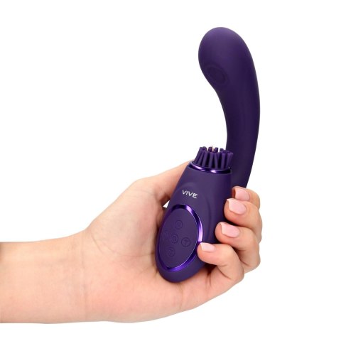 Gen - Rechargeable Triple Action G-Spot Vibrator with Pulse Wave and Vibrating Bristles - Purple Gen - Rechargeable Triple Action G-Spot Vibrator with Pulse Wave and Vibrating Bristles - Purple