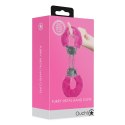 Furry Metal Hand Cuffs - Pink