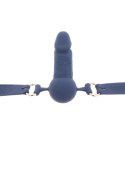 Silicone Penis Ball Gag Blue