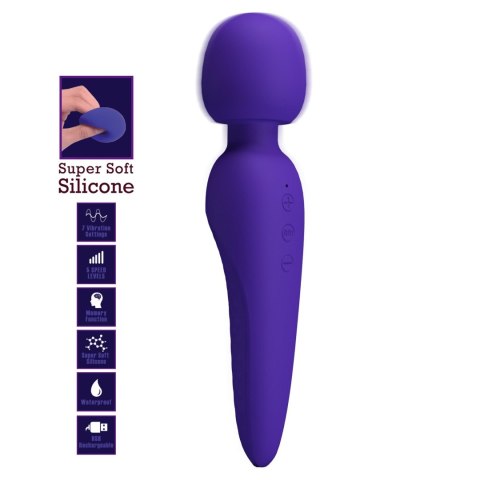 PRETTY LOVE - Meredith Dark Purple, 5 levels of speed control Memory function 7 vibration functions PRETTY LOVE - Meredith Dark Purple, 5 levels of speed control Memory function 7 vibration functions