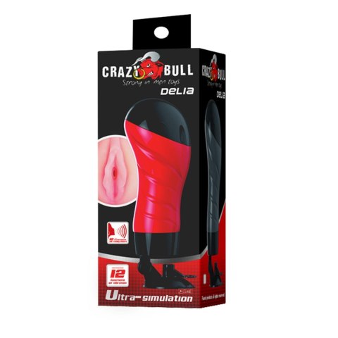 CRAZY BULL - Delia, 12 vibration functions Suction base Sex talk, 2 AAA batteries CRAZY BULL - Delia, 12 vibration functions Suction base Sex talk, 2 AAA batteries