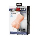 CRAZY BULL - Realistic Vagina Masturbator, Vibration Water lubricant, 3 AAA batteries