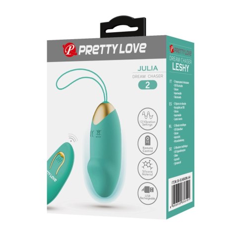 PRETTY LOVE - JULIA Dream chaser 2, Green, Wireless remote control 12 vibration functions PRETTY LOVE - JULIA Dream chaser 2, Green, Wireless remote control 12 vibration functions