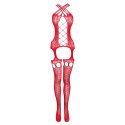 Erotic Suspender bodystocking Jasmina- Red