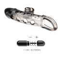 ROMANCE - Penis sleeve, TPE material,vibration, battery LR41*3, Black