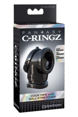 FANTASY C-RINGZ COCK PIPE WITH BALL-STRETCHER BLACK